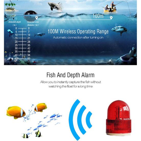 MUQZI Sports Accessory Lake Sea Fishing Smart Portable Fish Finder Depth Alarm Wireless Sonar Sensor