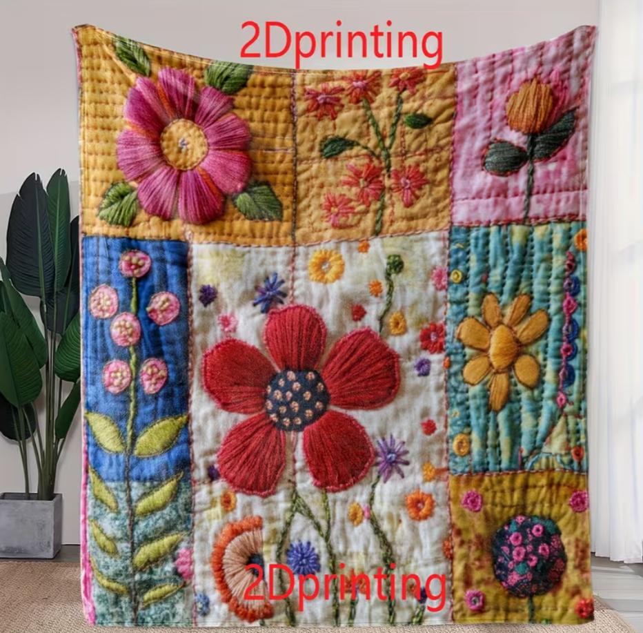 

Cozy Flannel Blanket with Playful Campfire & Smores Print Soft Lightweight 280gsm All-Season Throw Bed Couch Camping & Outdoor 130x150cm