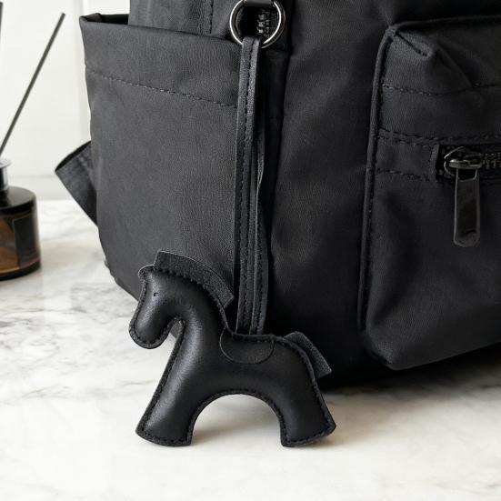 Car Ornament Faux Leather Horse Charm Small Dainty Keychain Car Interiors Purse Backpack Accessories