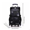 Large Capacity Rolling School Backpack Lightweight Kids Trolley for Students, Travel Black