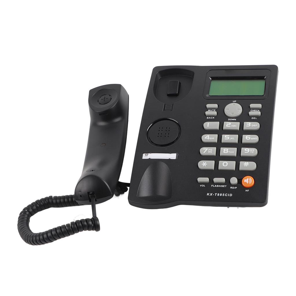 Telefon s identifikací volajícího Handsfree Volání z domova Kancelář Hotel Pevná linka Angličtina (Černá)