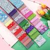 40Pcs Colorful Printed Precuts Fabric Jelly Rolls 6.5x50CM Cotton Patchwork Strips Sewing Material DIY Cotton Strip