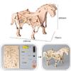3D Wooden Mechanical Horse DIY Assembly Model Horse Science Puzzle STEM Education Physics Experiment Children's Gift