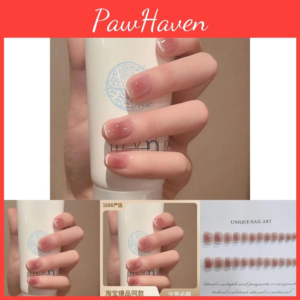 Trendy B471 Short Wearable Nail Tips With Charming Star Pattern Perfect For All Occasions