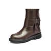 Martin boots new autumn and winter short boots platform-soled retro Maillard brown knight boots
