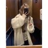 Fashion Loose Cardigan Knitted Hooded Women Sweater Solid Color Casual Coats Lantern Long Sleeves Office Large Knit Jacket Top Clothing