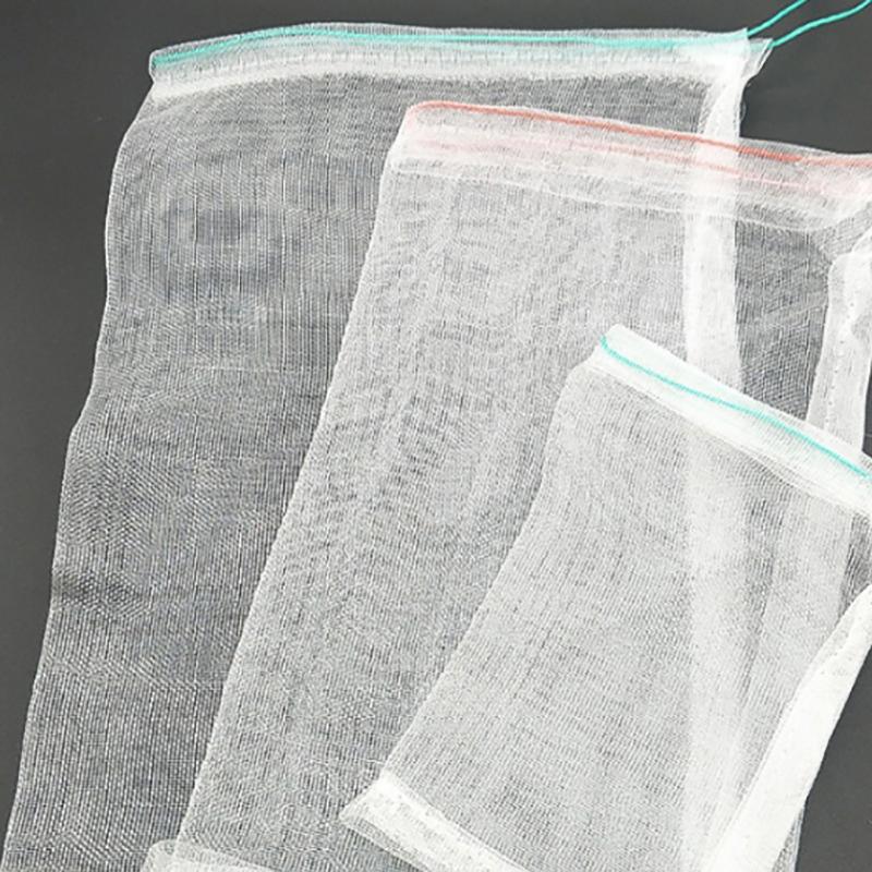 Сумка для защиты фруктов Сетка для защиты от птиц Устройство для борьбы с вредителями Посадка в саду Защита небольших деревьев Сумка-сетка с завязками белый