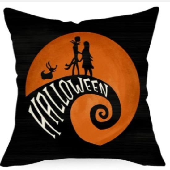 Halloween Decoration: Cursed Witch Linen Pillowcase, Living Room Sofa Lumbar Pillow Cushion