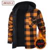 Camicia a quadri spessa in flanella con fodera in peluche da uomo