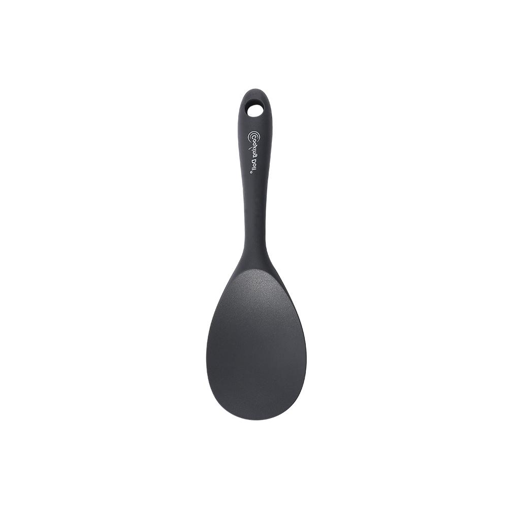 Thickened gray silicone kitchen utensils, kitchen spatula, soup spoon, kitchen multifunctional cooking silicone spatula