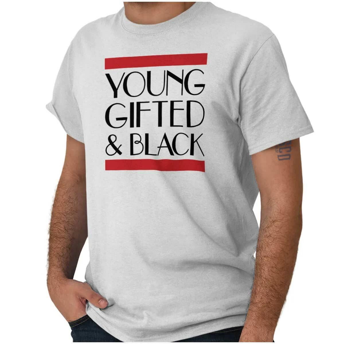 Cool Young Gifted and Black Proud POC Pride Womens or Mens Crewneck T Shirt Tee XL