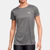 Under Armour Velocity Solid Crew Tee Women Tops Carbon-Heather 1298706-090
