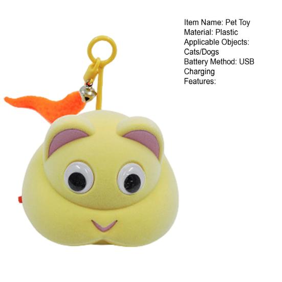 Interactive Pet Toy with Automatic Sensor Realistic Sound Extended Tail Moving Toy Tear-Resistant Squeaky Toys for Cats Dogs