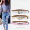 Top-layer Genuine Leather Women's Belt Cowhide with Casual Pants Coat Coat Decorative Women's High-end Leather Belt Leather