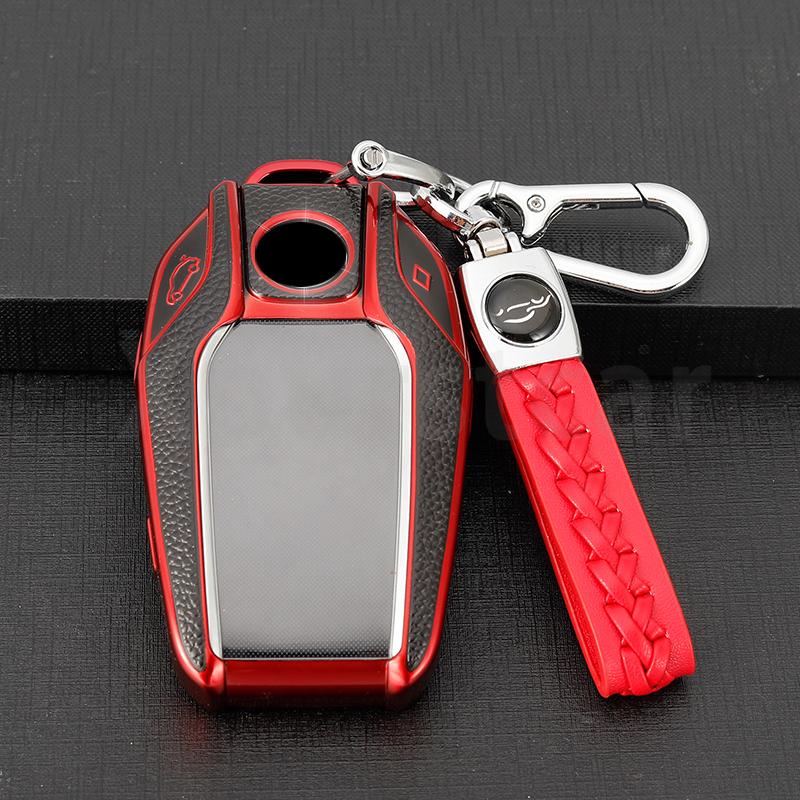 Car LED Display Key Cover Case Leather TPU for BMW G01 X3 X4 G02 G05 X5 G07 X7 G30 G12 G11 G32 G31 5 7 Series I8 I12 I15