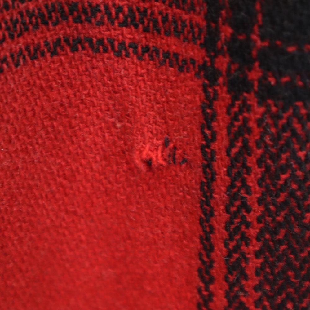 BOAT SAIL DRILL 70s Vintage Check Pattern Hunting Pants Red Men's Used