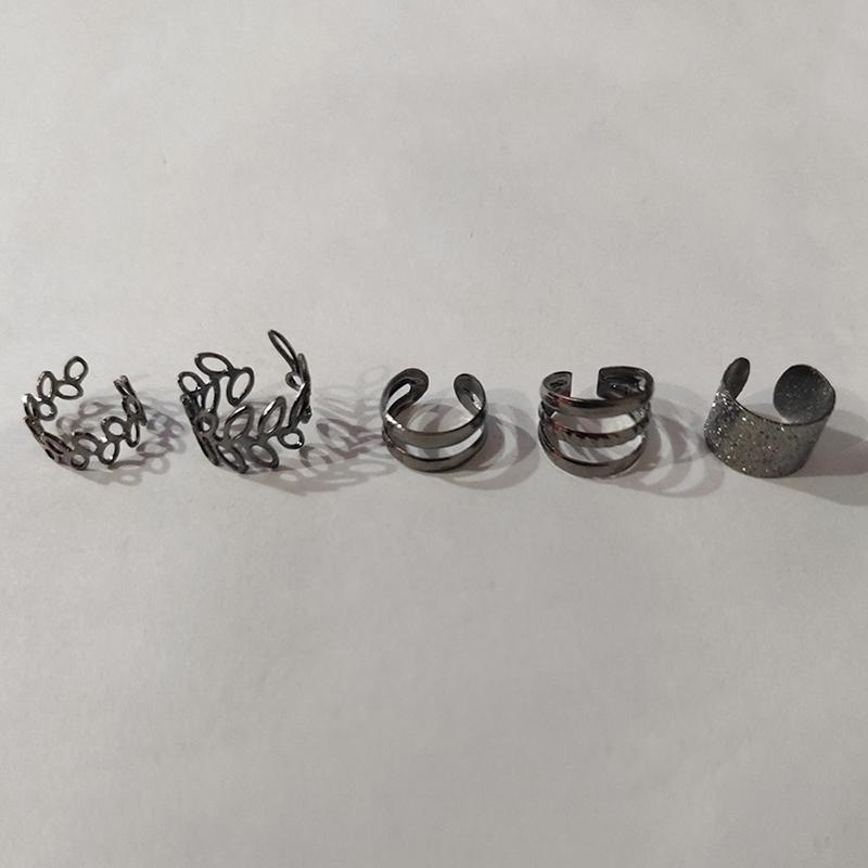 Modern 5-Piece Ear Cuff Set In Alloy - Ideal for Women's Daily and Party Wear.