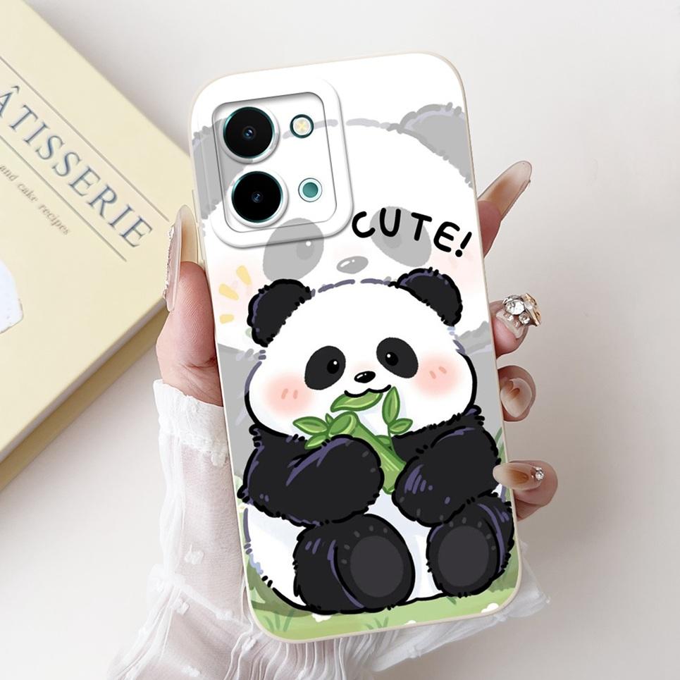 Back Cover For Vivo Y28 4G 5G Vivo Y28s 5G V2352 Soft Silicone Phone Case Dragon Astronaut Black Cat Cartoon Animals Bumper Etui