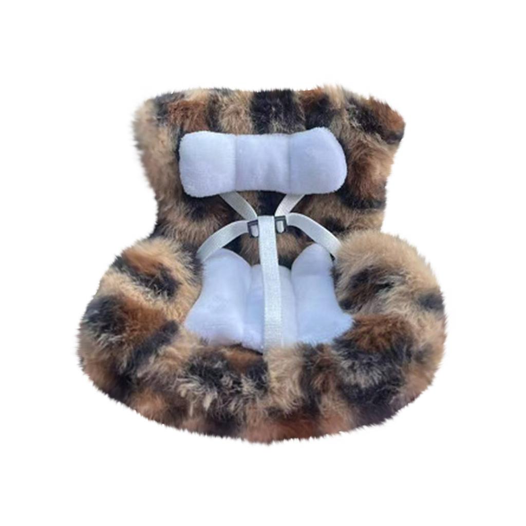 Autodekorationen, Autositz für Puppen, pelziges Kissen, lässt sich mit einem Sitz am Auto befestigen, inklusive Sitzbein für die Anzeige auf dem Schreibtisch