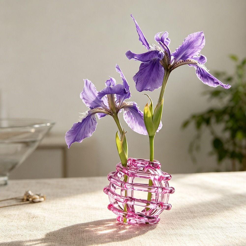 Transparent Glass Ball Vase Zen-Inspired Design Hydroponic Flower Vase Flower Arrangement