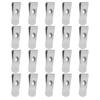 20Pcs Round-Edged Stainless Steel Tape Measure Belt Clip Metal Hook Attachment for Carpenters Uniform Officers