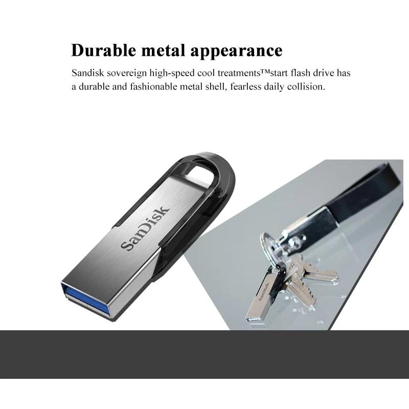 SanDisk 128GB USB 3.0 Flash Drive Read up to 150MB/s Ultra Flair USB 3.0 Pendrive 32GB 64GB 256GB 512GB USB flash Original Memory stick U Disk CZ73