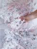Children's 3D Flower Embroidered Organza Fabric In Stock