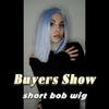 MISS WIG Жіноча коротка пряма перука із середньою частиною волосся Рожевий Синій Блондин Помаранчевий Синтетичне волокно Перука Хелловін Косплей Щоденне життя
