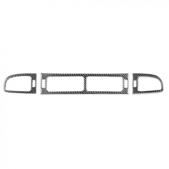 3Pcs Carbon Fiber Dashboard Air Vent Cover For Silverado Fits For Sierra 2007-13