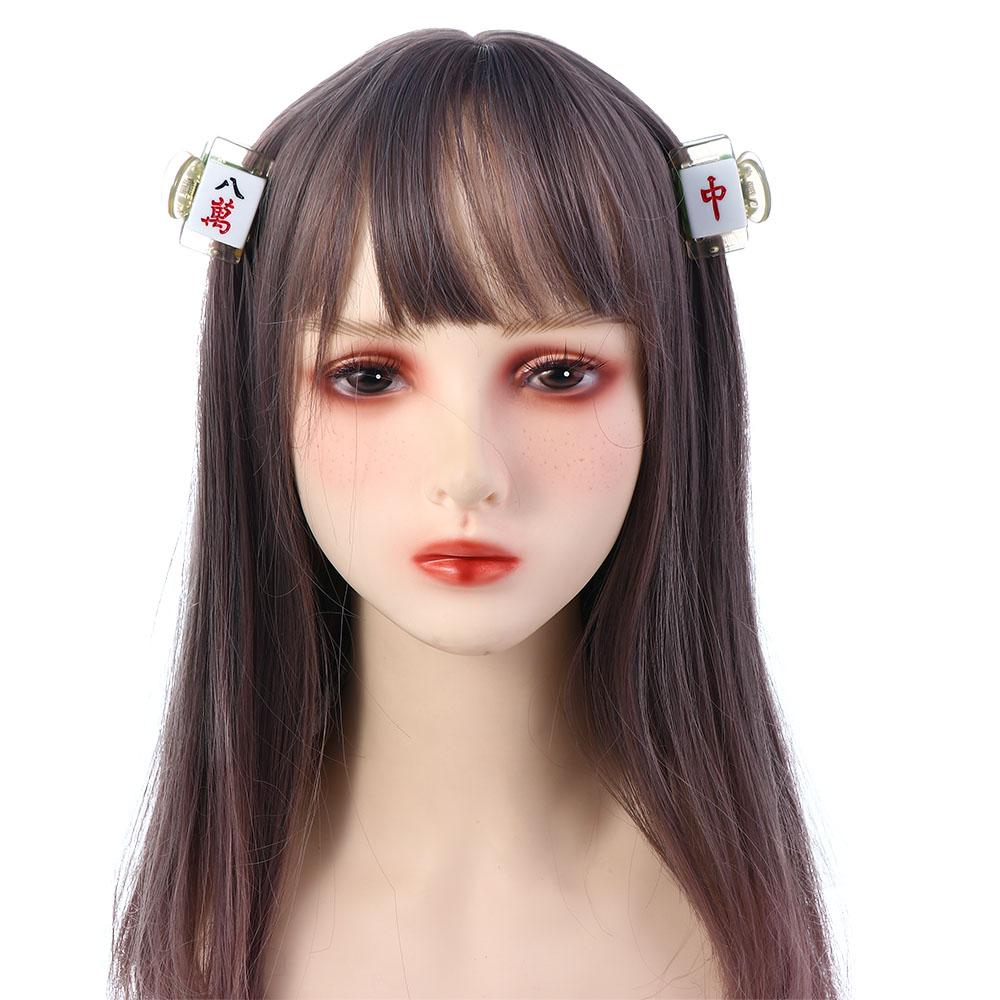 Funny Personality Resin Girls Mini Small Clip Cartoon Pattern Women Hairpin Shark Clip Mahjong Hair Claw Chinese Style Barrette