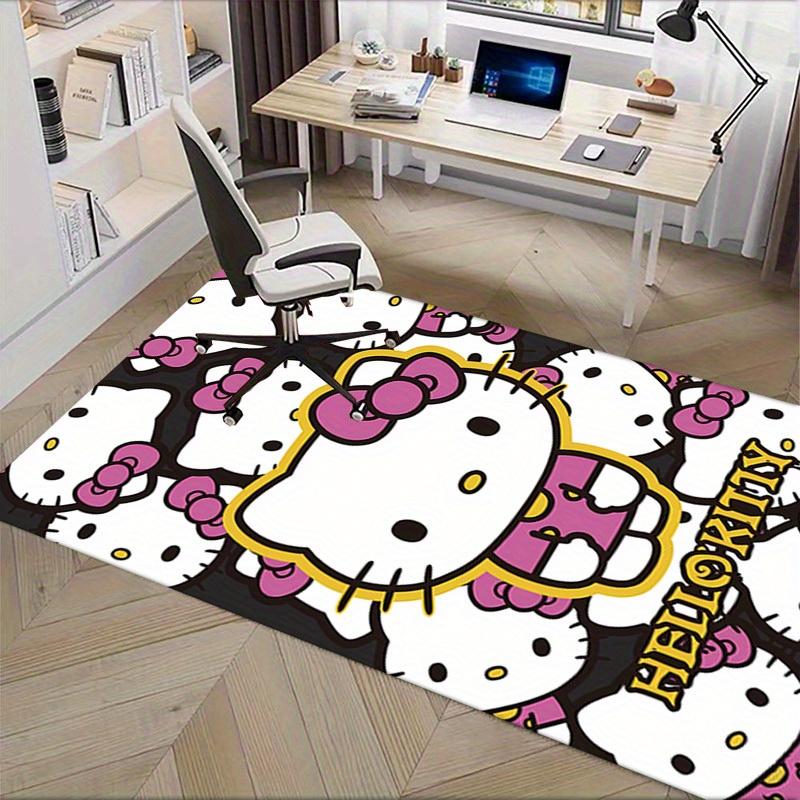 1pc Hello Kitty Office Carpet Under Chair Mat Gift Universal Cute Cartoon Rug for Room Decor Birthday Present Bedroom Flooring Mat Non-Slip