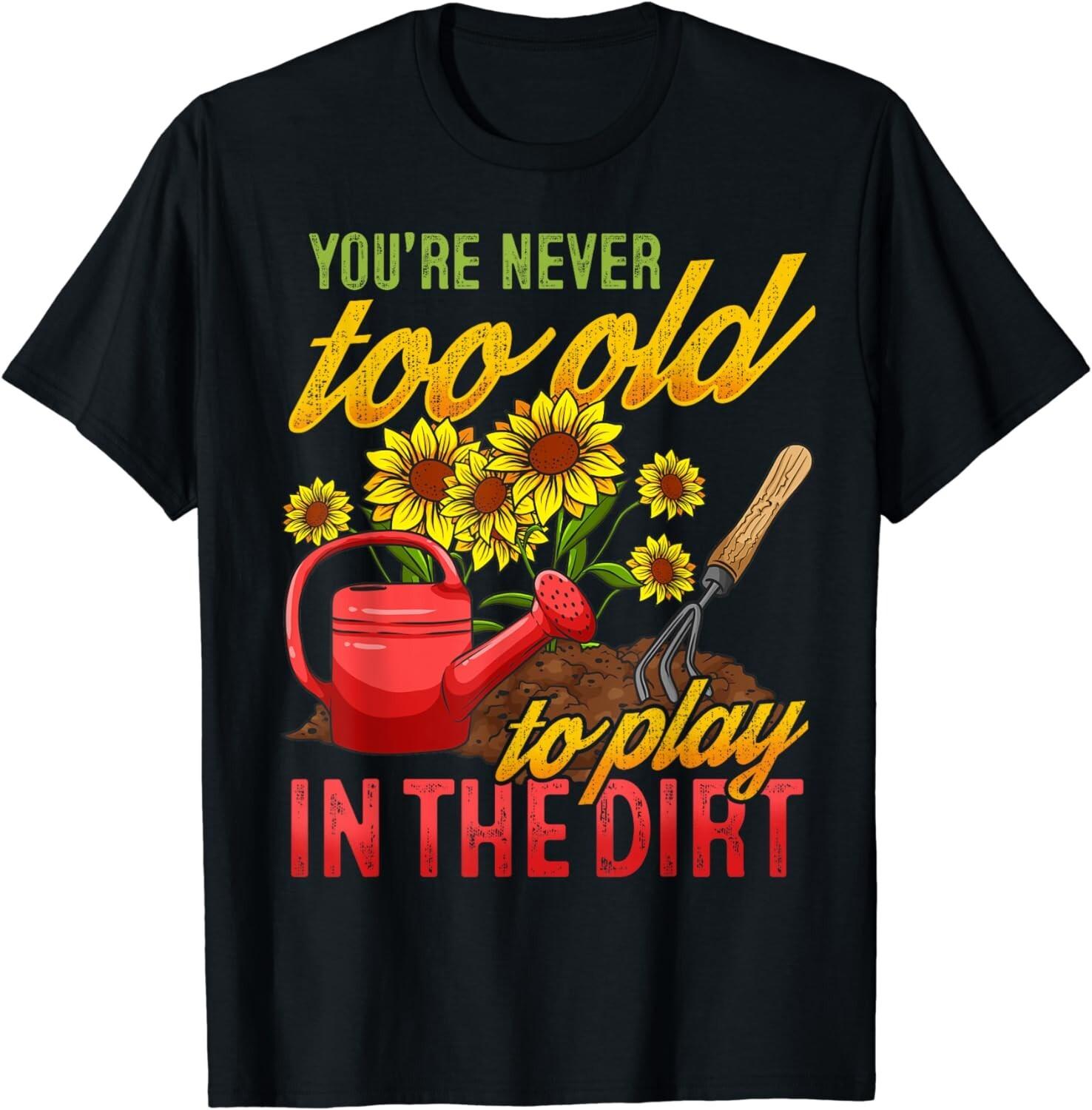 Funny Gardening Plants Gardener Gift Unisex T-Shirt Mens Womens Tees Top M
