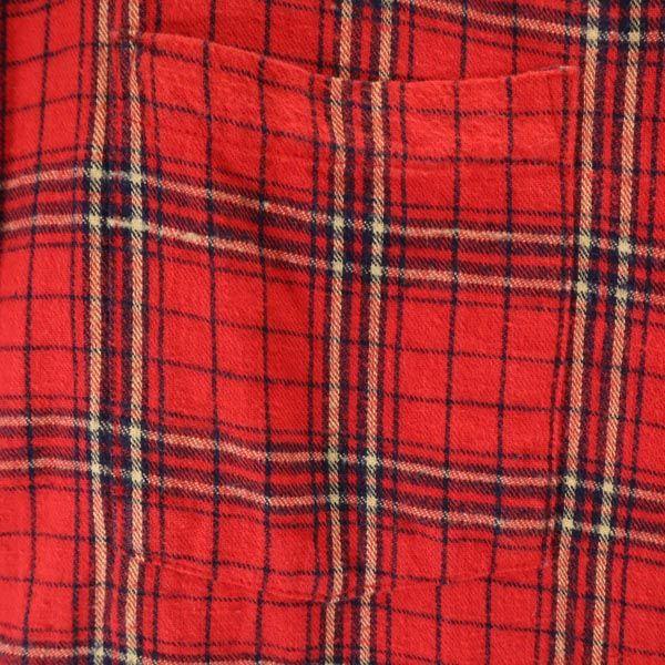 Vintage 60s Check Long Sleeve Shirt L Red Series Men's Used