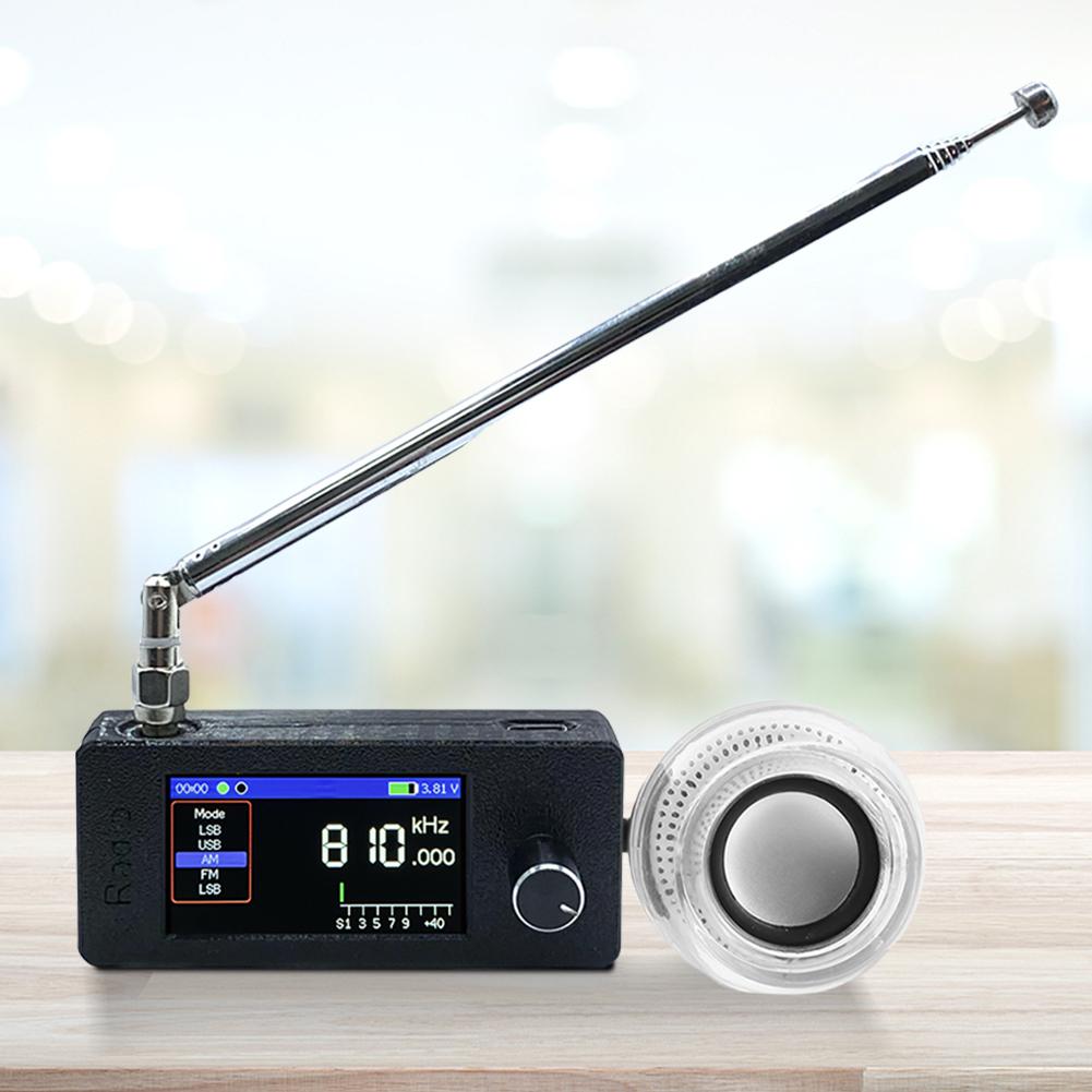 SI4732 0.5-108mhz Portable Radio LSB USB AM FM All Band Radio Receiver with External Speaker HF SW MW VHF Radio for Home Outdoor