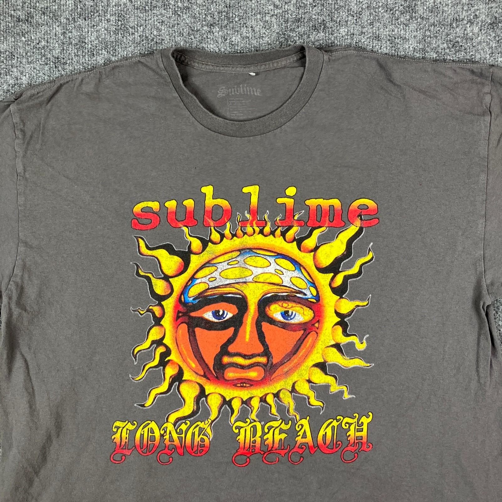 Sublime Band T-Shirt Mens Size 2XL Charcoal Long Beach Graphic Rock Tee Vintage L