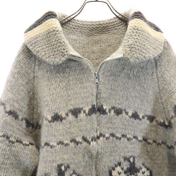 OLD 90s Overall handle Cowichan jacket Gray Men's Used