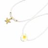 European and American Bohemian Style Soft Pottery Flower Starfish Necklace Versatile Vacation Style Double Layer Stacked Collarbone Chain