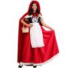 Halloween Cape Little Red Riding Hood Costume, Wolf Grandmother Little Red Riding Hood Cape Stage Costume Festival Costume