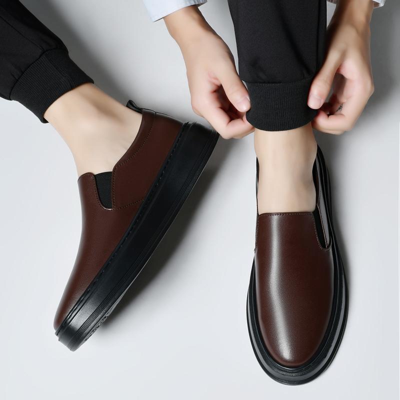 Brand Comfort Leather Slip on Loafers Men Formal Dress Shoes Business Office Driving Wedding Party Mocasines Hombre Casual Shoes