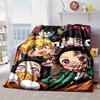 Anime Samurai Warrior's Journey Blanket Flannel Blanket for bed, sofa, Camping, Hiking, Picnic Essentials, gift for family Fan gifts