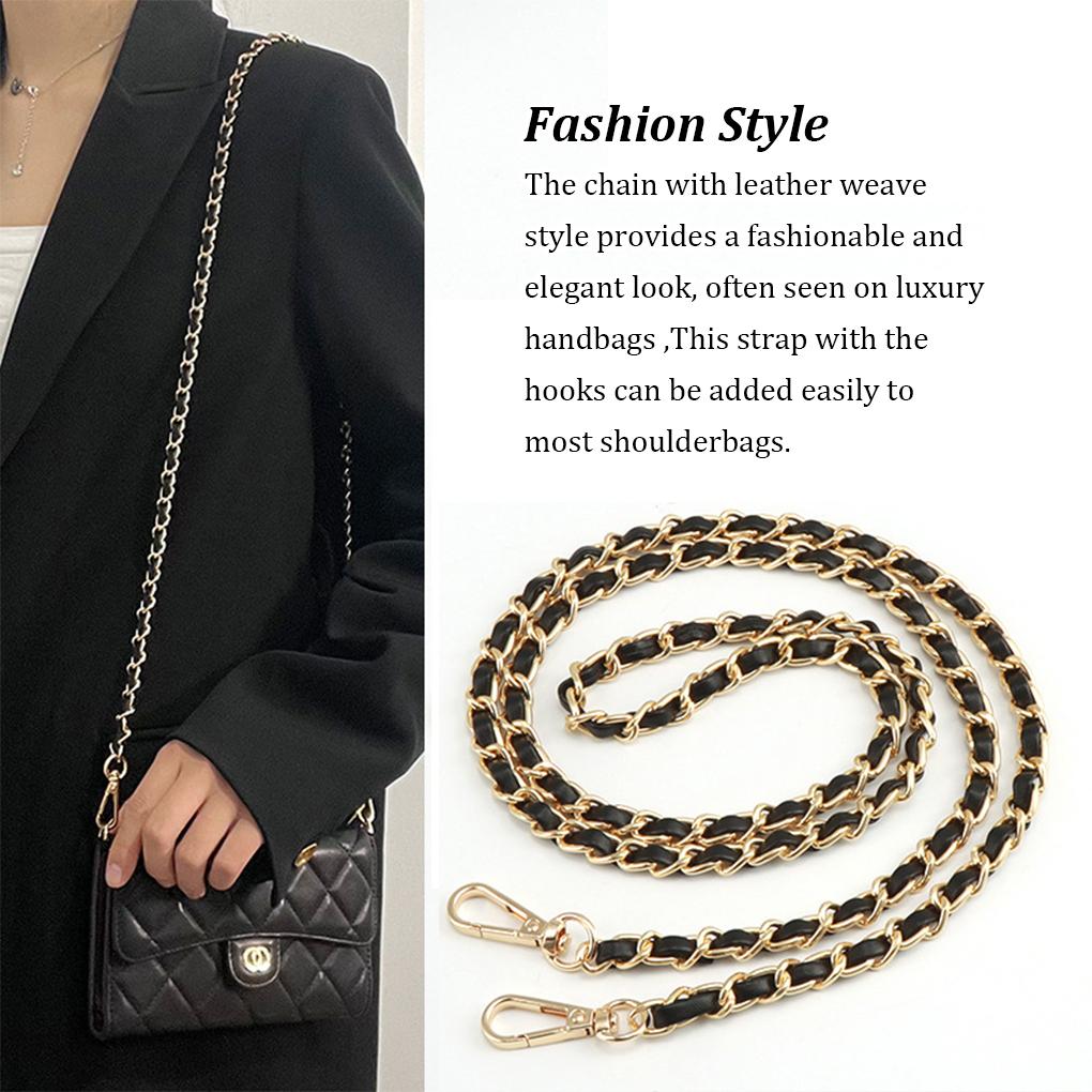 Bag Chain Leather Belt Shoulder Strap Metal Buckle Extension Girl Women Handbag Messenger Crossbody Purse Accs