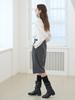 L By L Wool Grey Pintuck Half Pants