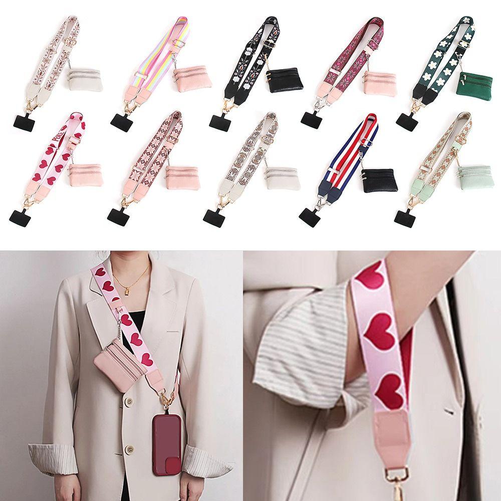 Adjustable Phone Strap Anti Loss Clip and Go Strap Multifunction Phone Lanyard for Woman