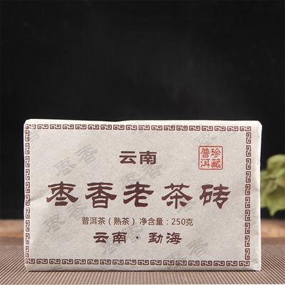 250 g Jujube duftender Ziegel Big Leaf Old Pu'er Tee Gesundheitsvorteile Reifer Tee