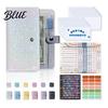 Horizontal Line Accounting Sheets A6 Budget Planner Notebook Glitter Cash Tracker Journal Financial Flexible Pages Organizer with Dividers