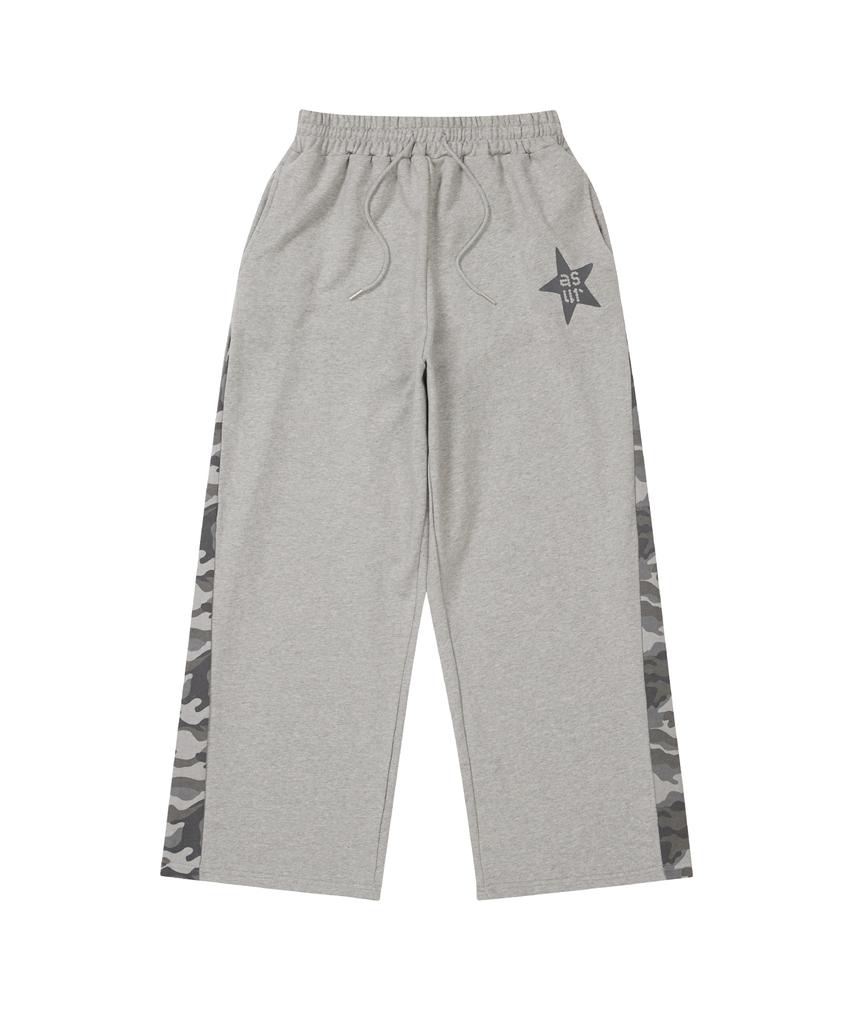 Aejeuyua Star Patch Color Block Sweatpants Melange