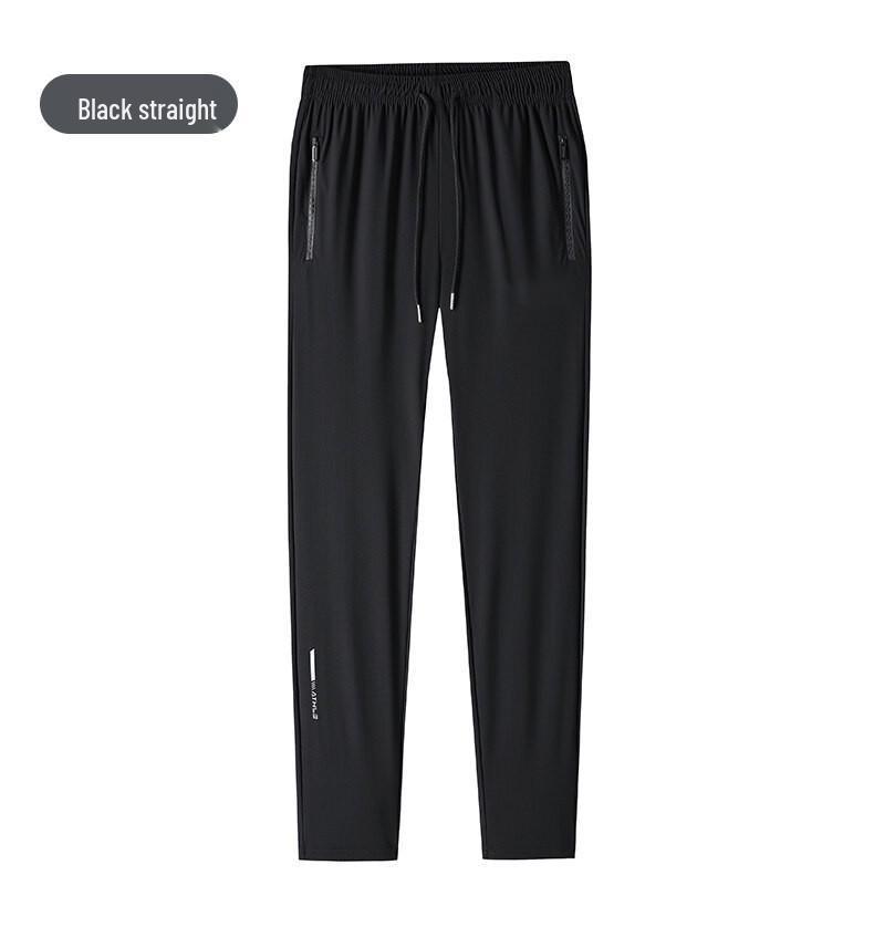 Men's Quick-Drying Nylon Ice Silk Sports Pants - Lightweight, Casual, Large Size