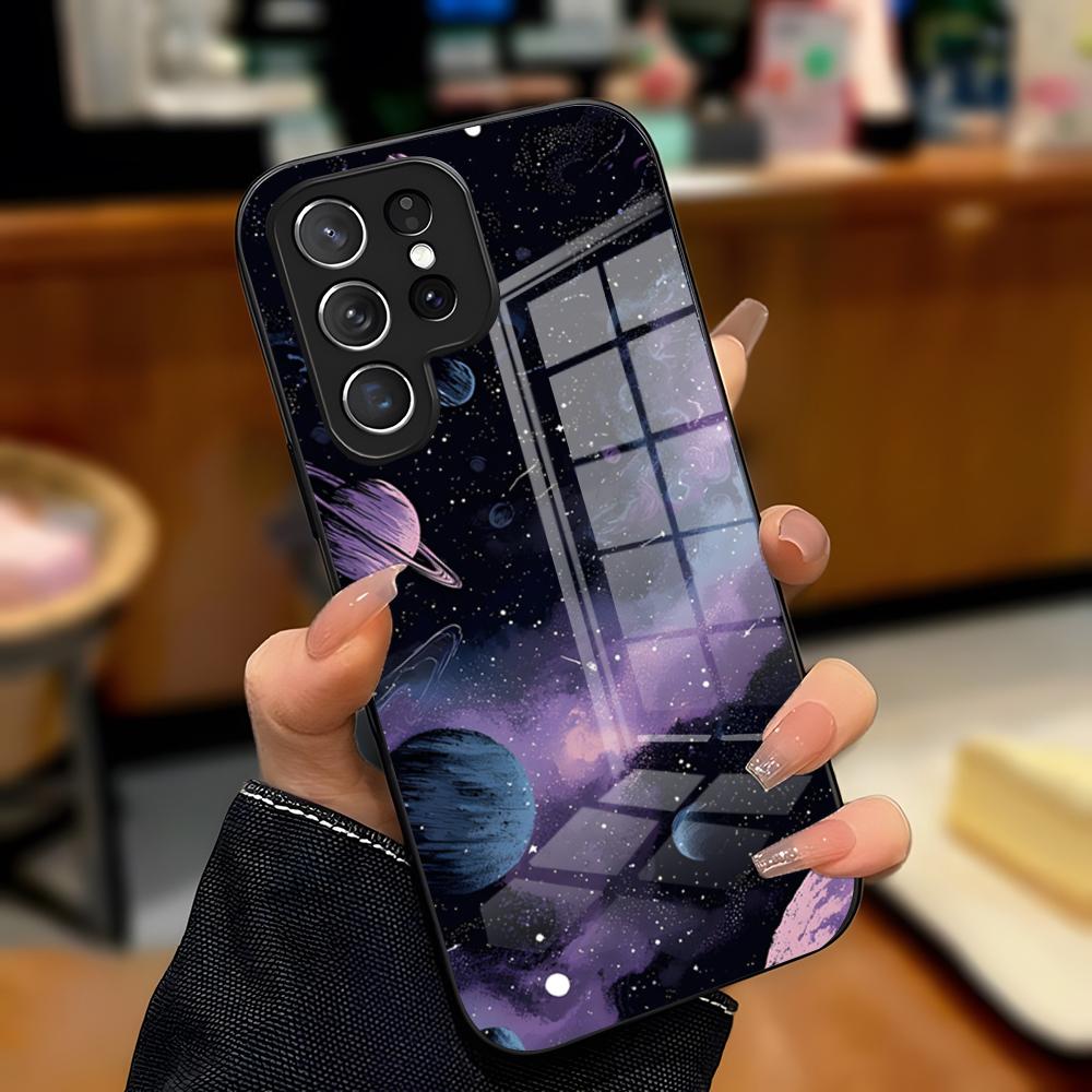 

Чехол для телефона с изображением Космической Планеты Звезд Луны для Samsung A25 A13 A33 5G A54 A36 A35 A56 A52 A14 Ударопрочный Стеклянный Чехол Samsung A22 5G