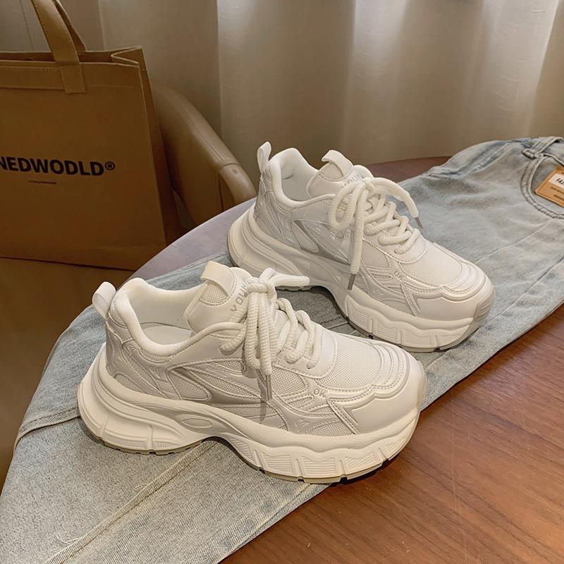 Violent Bear Shoes Women's Shoes Dad Shoes Spring and Autumn New Thick-soled Heightening Casual Little White Sneakers