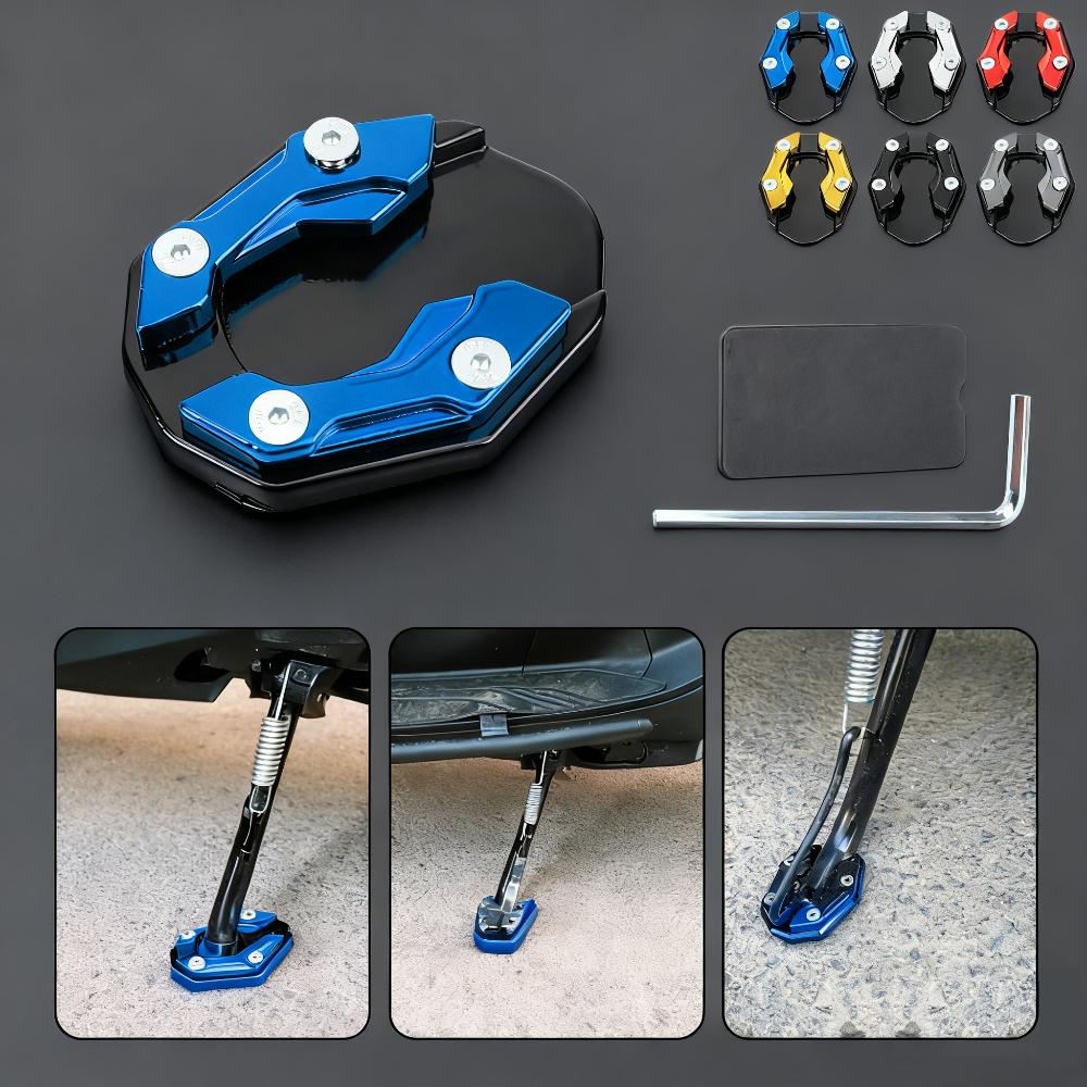Motorrad Seitenständer Pad Seitenständer Abdeckung Kompatibel mit Universal Stoppständern Dirt Bike Roller Outdoor